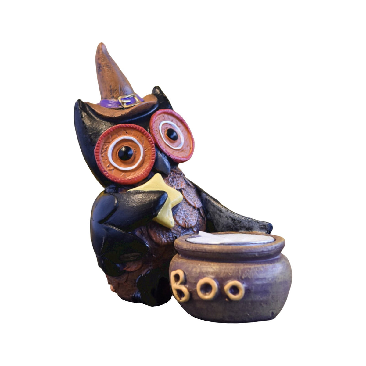 Haunt & Co Halloween Creepy Owl Ornaments â?? Lifelike Details with Spooky Light Effects, Halloween Decorations for Snack Tables, Dessert Stations & Halloween Party Setups â?? perfect for Haunted House Setups
