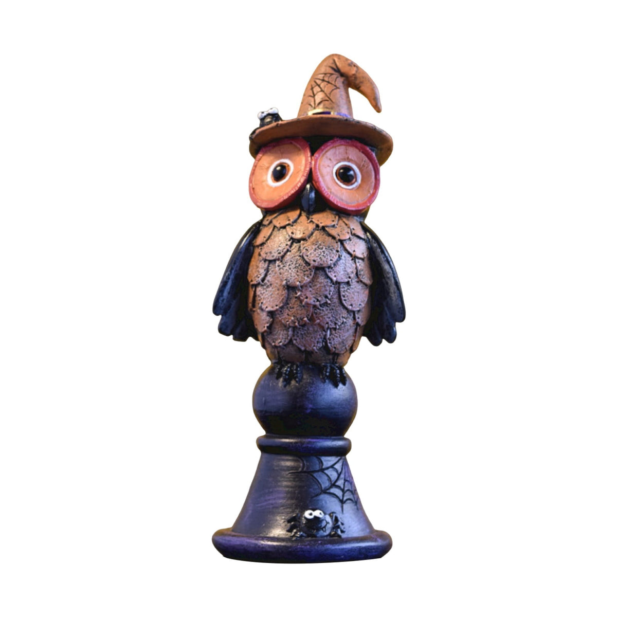 Haunt & Co Halloween Creepy Owl Ornaments â?? Lifelike Details with Spooky Light Effects, Halloween Decorations for Snack Tables, Dessert Stations & Halloween Party Setups â?? perfect for Haunted House Setups
