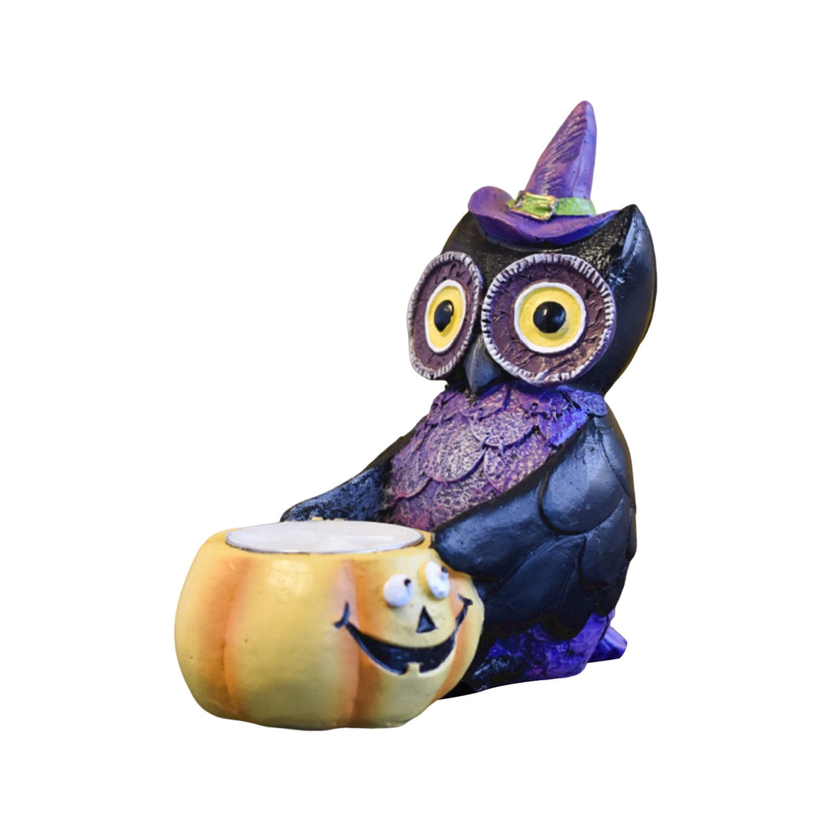 Haunt & Co Halloween Creepy Owl Ornaments â?? Lifelike Details with Spooky Light Effects, Halloween Decorations for Snack Tables, Dessert Stations & Halloween Party Setups â?? perfect for Haunted House Setups