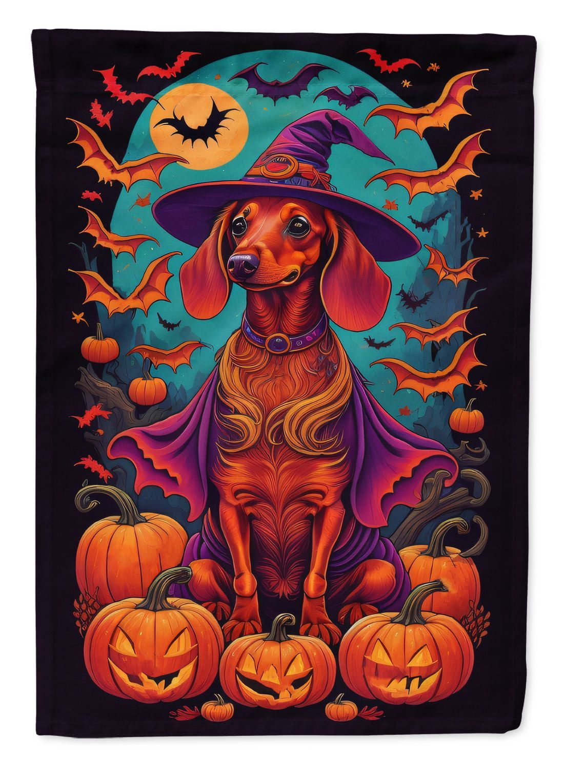 Haunt & Co Halloween Boykin Spaniel Dog House Flag 28x40IN Double-Sided Polyester Decorative Sleeve Pole Flag
