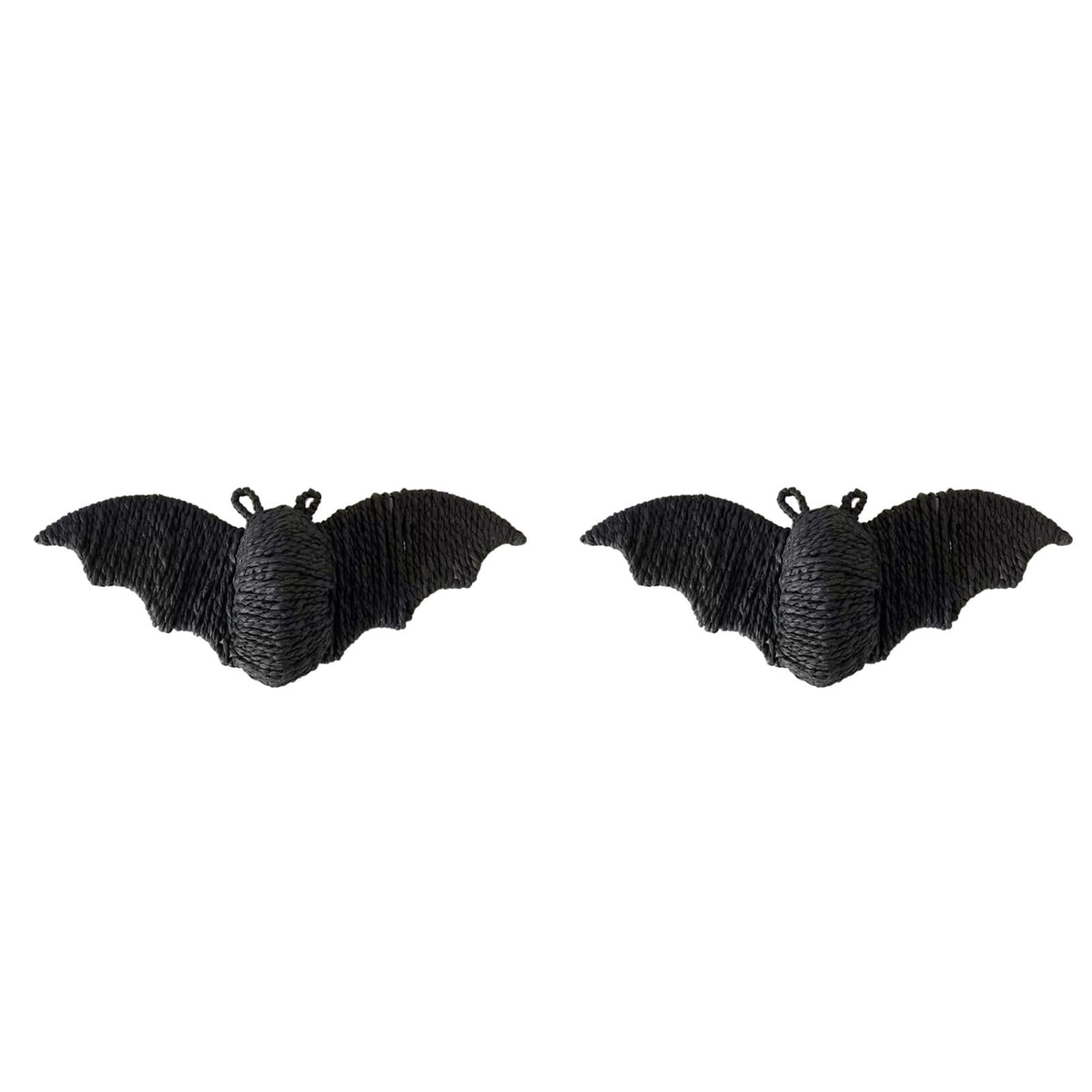 Haunt & Co Halloween Decoration, Halloween Black Bat Hanging Ornament, Spooky Hand Woven Bat Wall Pendant for Front Door Window, Scary Indoor Outdoor Party Holiday Decoration