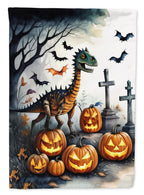 Haunt & Co Halloween Airedale Terrier Dog House Flag 28x40IN Double-Sided Polyester Decorative Sleeve Pole Flag