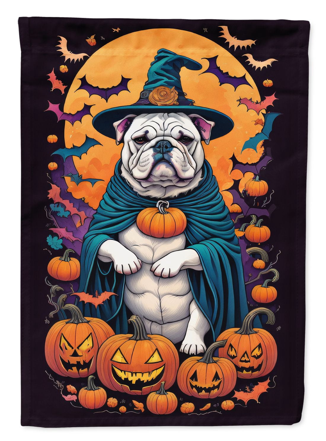 Haunt & Co Halloween Keeshond Dog House Flag 28x40IN Double-Sided Polyester Decorative Sleeve Pole Flag