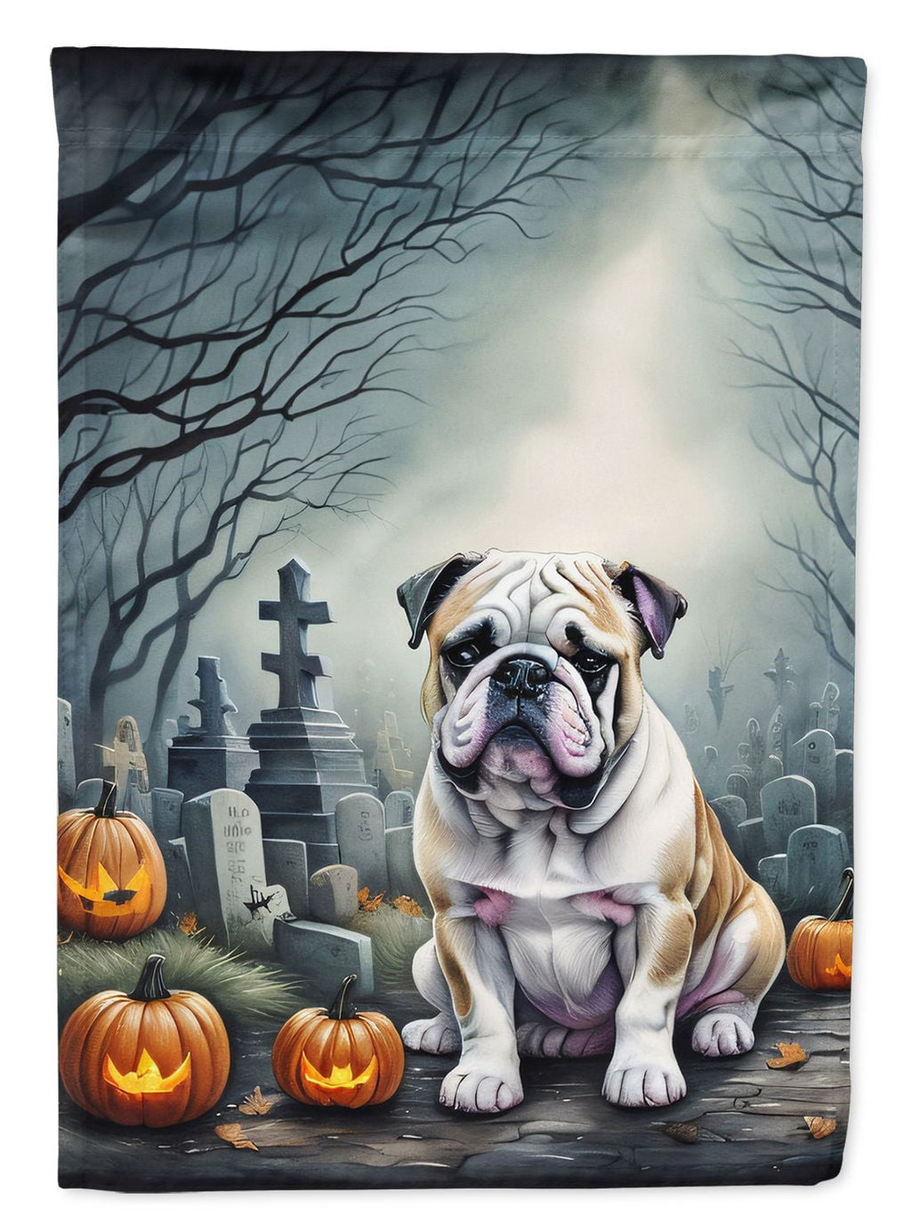 Haunt & Co Halloween Rottweiler Dog House Flag 28x40IN Double-Sided Polyester Decorative Sleeve Pole Flag