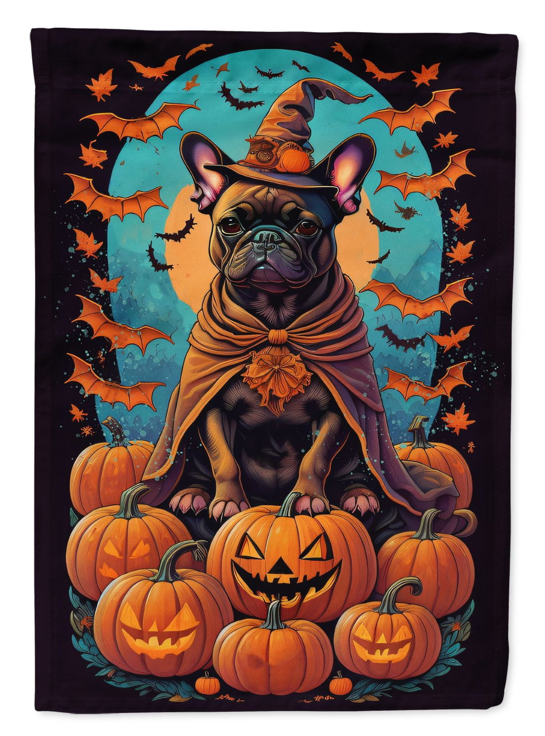 Haunt & Co Halloween Italian Greyhound Dog House Flag 28x40IN Double-Sided Polyester Decorative Sleeve Pole Flag