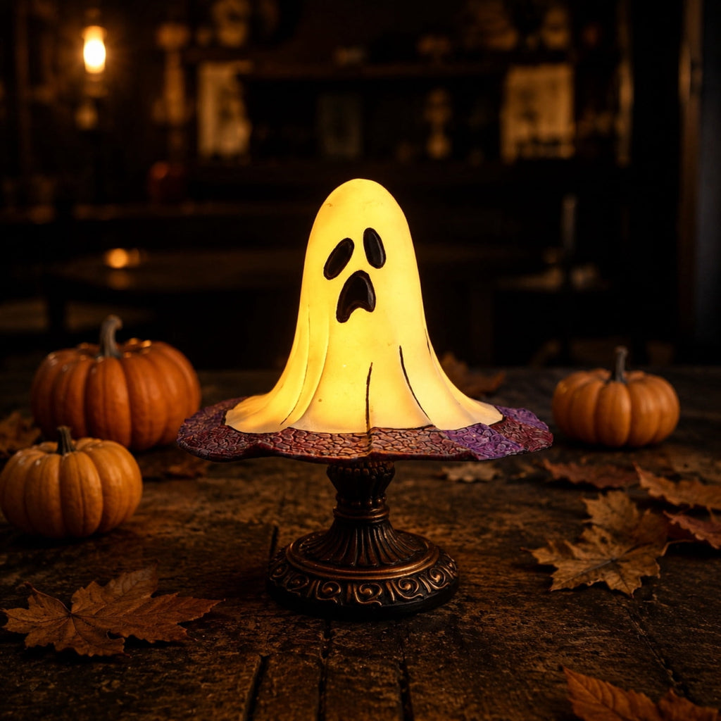 Haunt & Co Halloween Pumpkin Table Lamp, 3 Level Dimming Night Light, Touch Switch Bedside Decor for Festive Ambiance