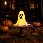 Haunt & Co Halloween Pumpkin Table Lamp, 3 Level Dimming Night Light, Touch Switch Bedside Decor for Festive Ambiance