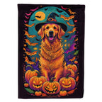 Haunt & Co Halloween Airedale Terrier Dog House Flag 28x40IN Double-Sided Polyester Decorative Sleeve Pole Flag