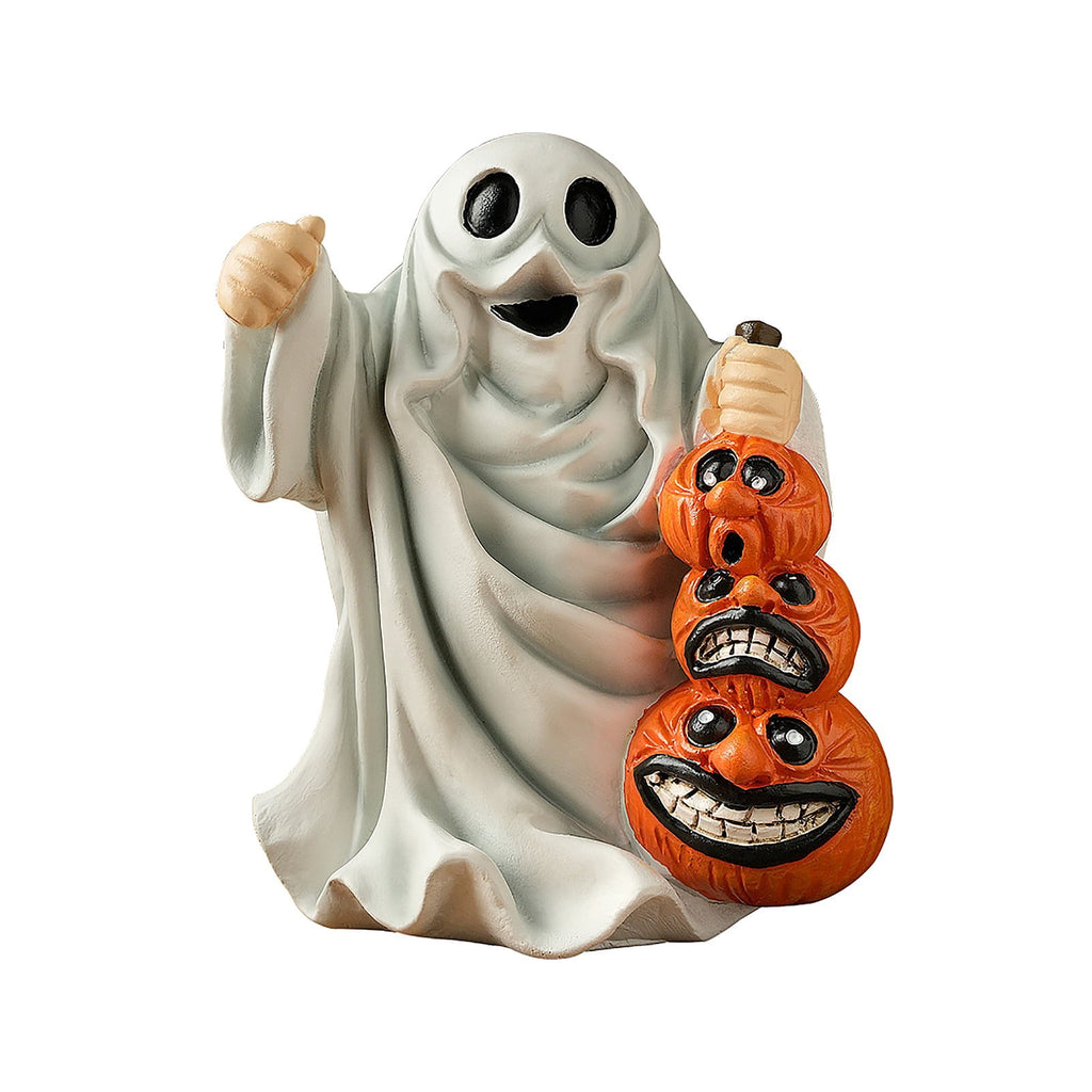 Haunt & Co Halloween Haunted Ghost Pumpkin Ornaments â?? Bold Silhouettes with Creepy Shadows, Halloween Decorations for Snack Tables, Dessert Stations & Halloween Party Setups â?? great for Halloween Parties