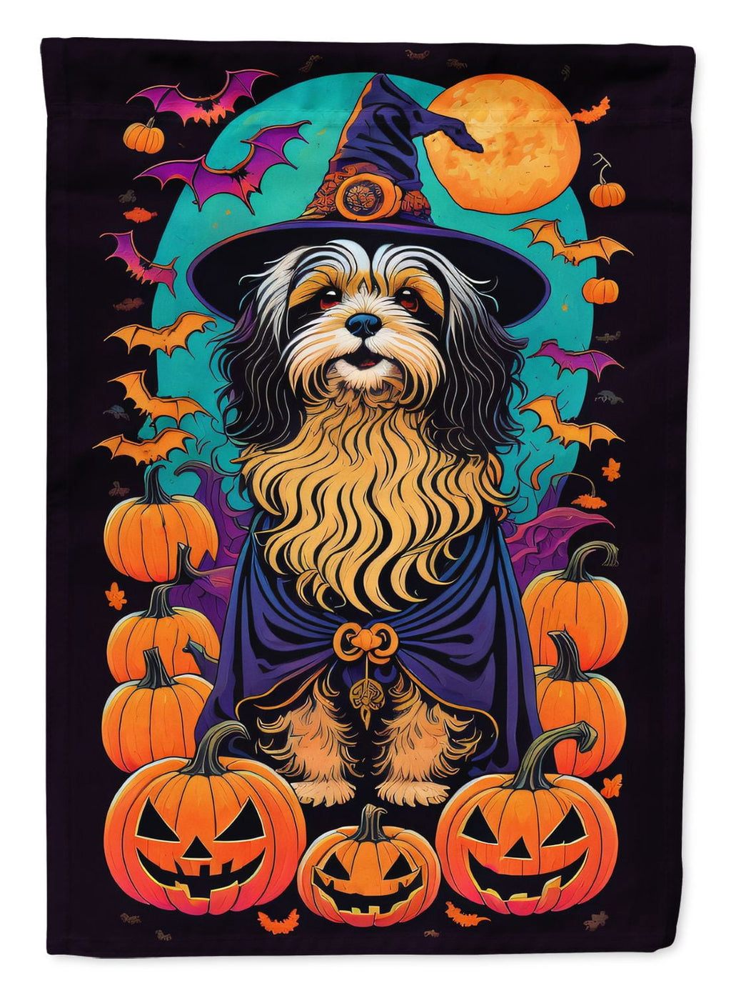 Haunt & Co Halloween Pug Dog House Flag 28x40IN Double-Sided Polyester Decorative Sleeve Pole Flag