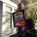 Haunt & Co Halloween Italian Greyhound Dog House Flag 28x40IN Double-Sided Polyester Decorative Sleeve Pole Flag