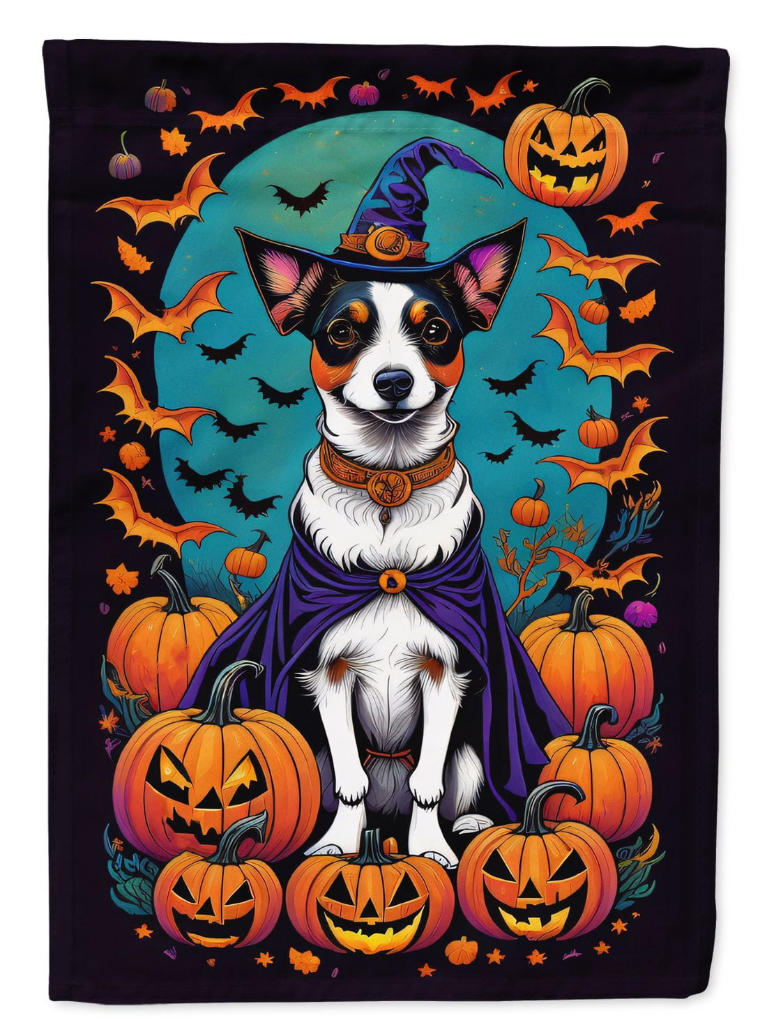 Haunt & Co Halloween Pug Dog House Flag 28x40IN Double-Sided Polyester Decorative Sleeve Pole Flag