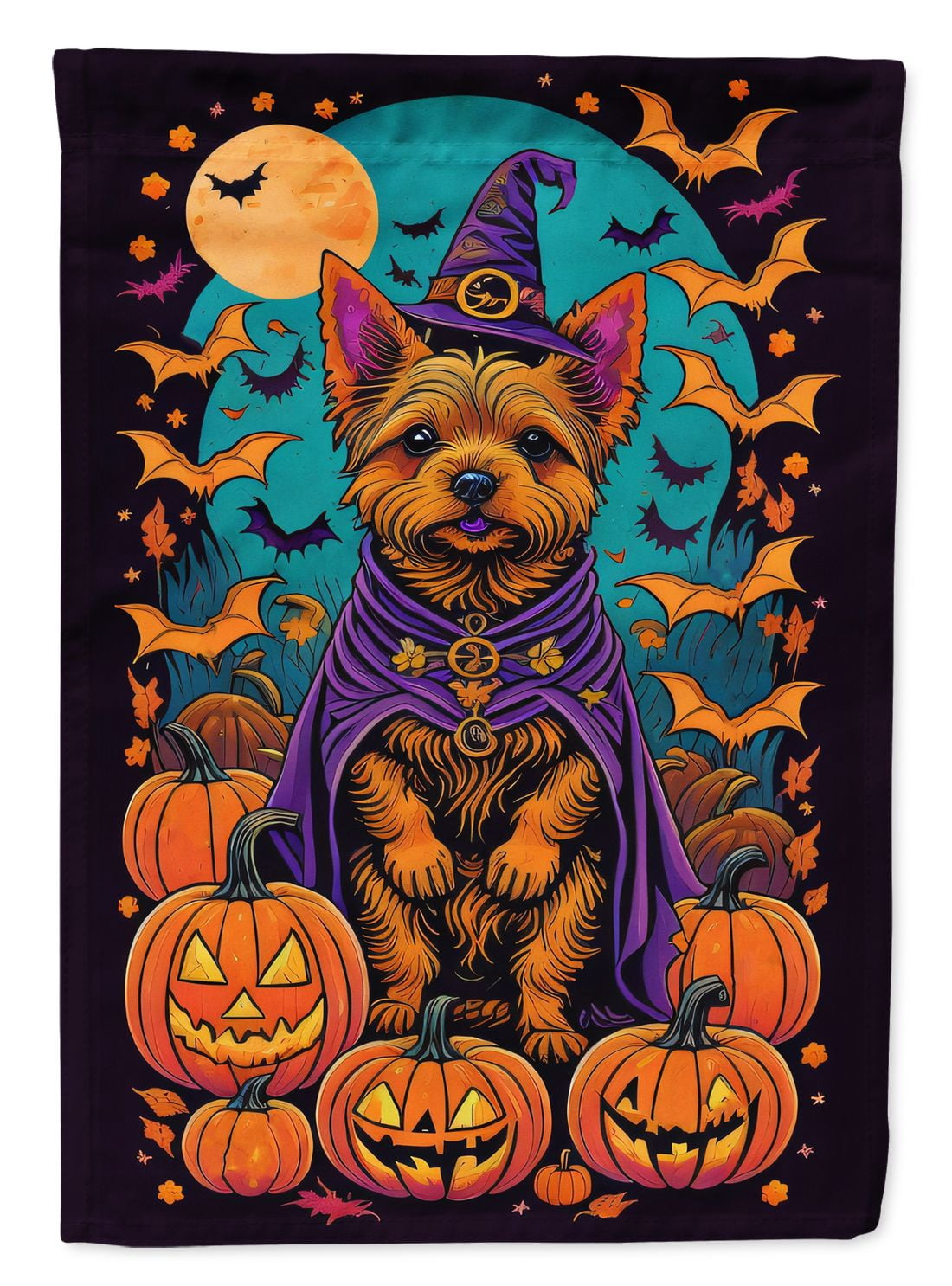 Haunt & Co Halloween Italian Greyhound Dog House Flag 28x40IN Double-Sided Polyester Decorative Sleeve Pole Flag