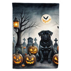 Haunt & Co Halloween Airedale Terrier Dog House Flag 28x40IN Double-Sided Polyester Decorative Sleeve Pole Flag