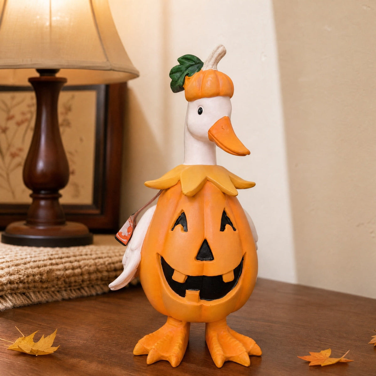Haunt & Co Clearance! Witch Goose Figurine with Hat and Cape, Halloween Porch Goose Statue 11.8", Resin Lawn Goose Decor