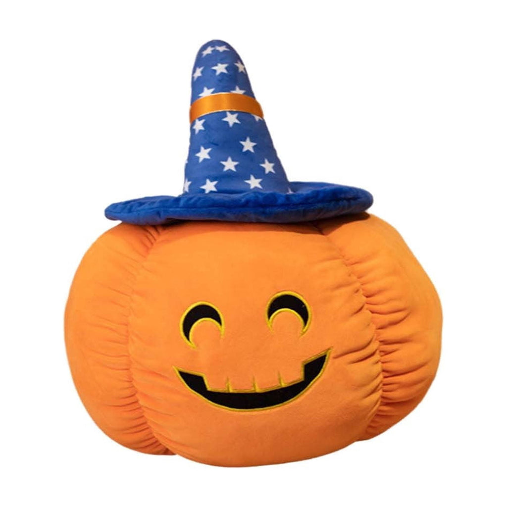 Haunt & Co Halloween Pumpkin Plush Pillow Decor Soft Cotton Pumpkin Cushion Soft Stuffed Figure Autumn Seasonal Ornament Cozy Home Decoration Halloween Party Sofa Bed Chair Accent Gift Holiday Display