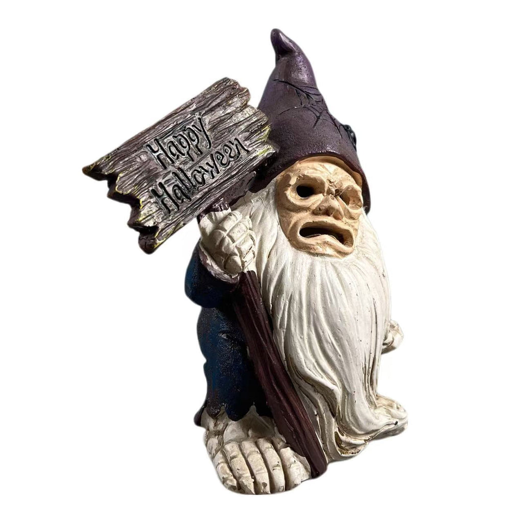 Haunt & Co Halloween Resin Skeletons, Small Ornaments Elderly Decorations for Outdoor Courtyards Living Rooms Gifts
