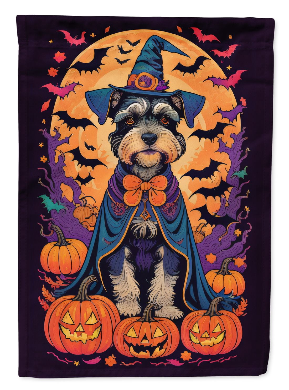 Haunt & Co Halloween Pug Dog House Flag 28x40IN Double-Sided Polyester Decorative Sleeve Pole Flag