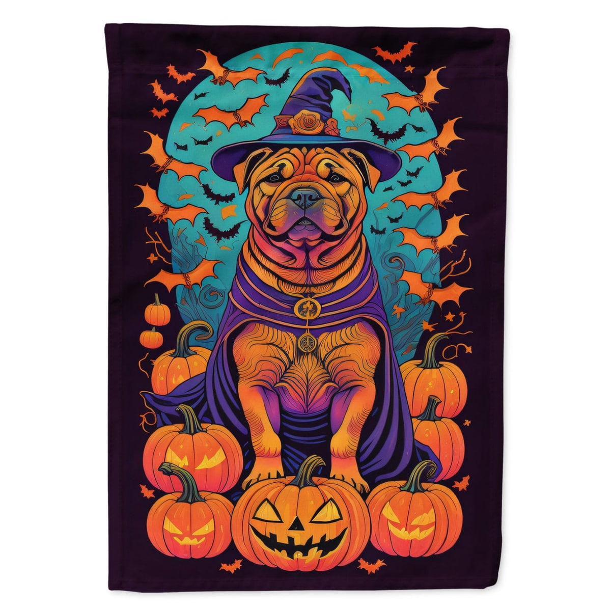 Haunt & Co Halloween Boykin Spaniel Dog House Flag 28x40IN Double-Sided Polyester Decorative Sleeve Pole Flag