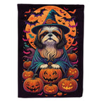 Haunt & Co Halloween Papillon Dog House Flag 28x40IN Double-Sided Polyester Decorative Sleeve Pole Flag