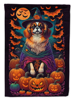 Haunt & Co Halloween Keeshond Dog House Flag 28x40IN Double-Sided Polyester Decorative Sleeve Pole Flag