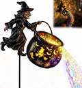 Haunt & Co Halloween Witch Cauldron Garden Light, Waterfall-Style Enchanted Witch Cauldron Garden Decoration, Halloween LED Projector Lights Decorations Outdoor with Stake