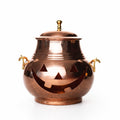 Haunt & Co Handmade Copper Pumpkin Ornament, 4x4 Inch Fall Wall Decor with Hanger for Thanksgiving, Halloween, and Harvest Home Decor Gift