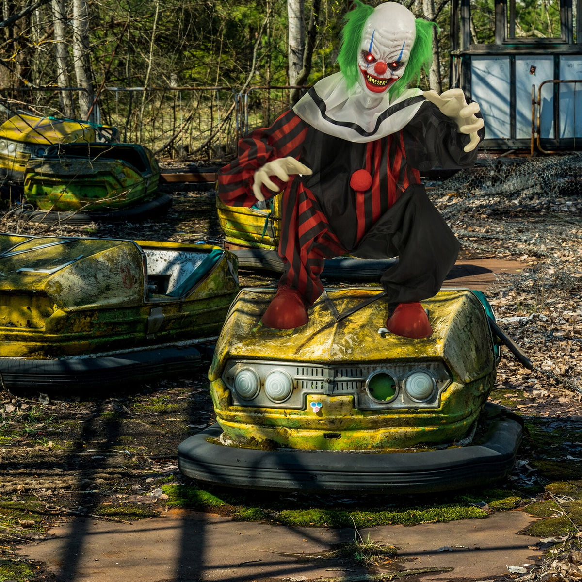 Haunt & Co 1.8 ft Groundbreaker Clown-Vile, Multi-Color