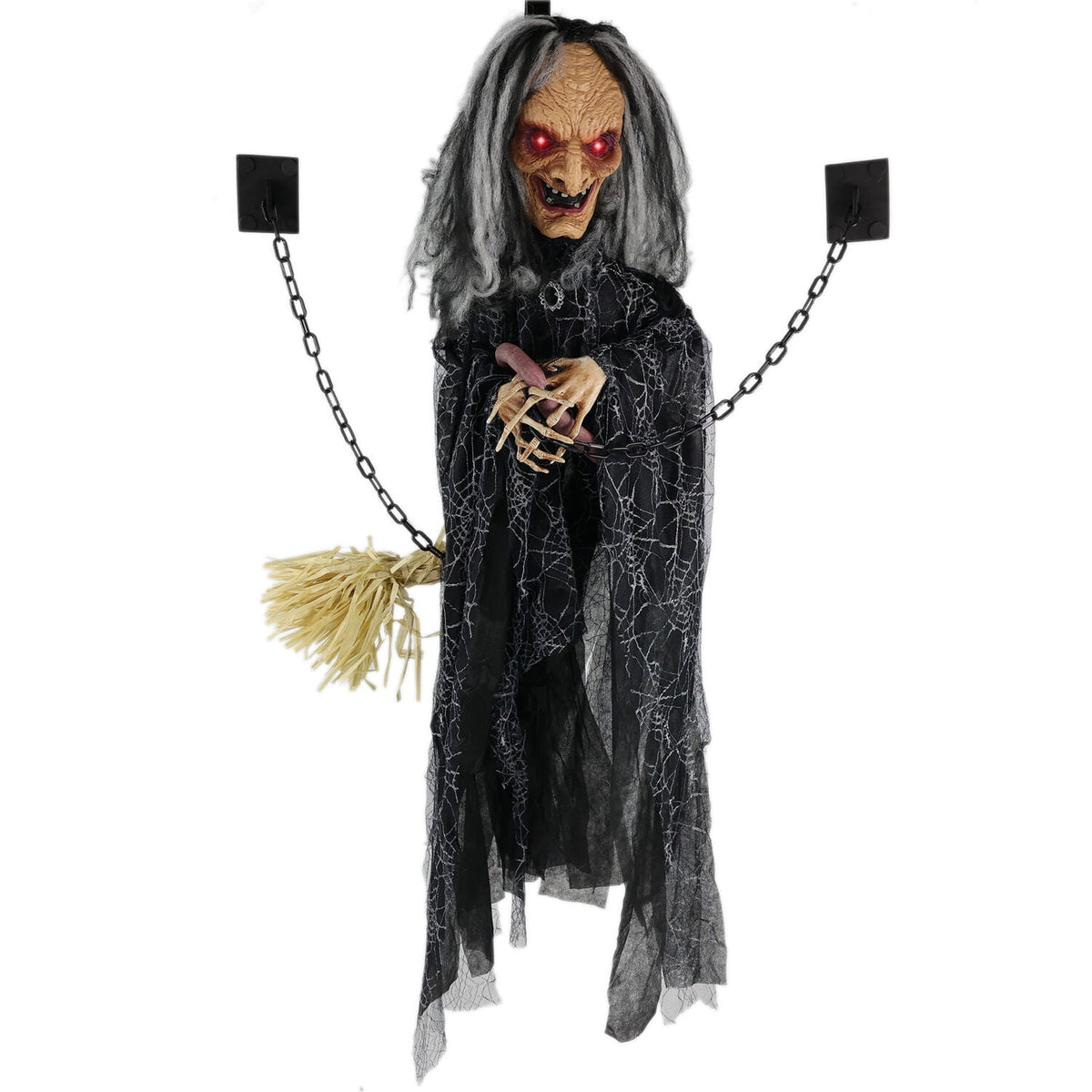 Haunt & Co 5.75 ft Animatronic Witch Indoor/Covered Outdoor