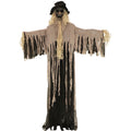 Haunt & Co 6 ft Standing Halloween Scarecrow Yard Decoration with LED Green Eyes