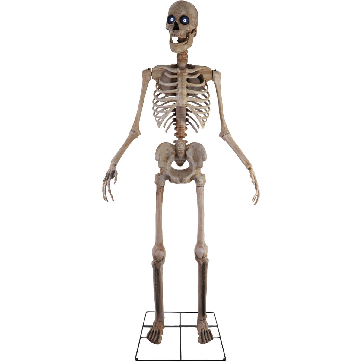 Haunt & Co 8 ft Tall Motion-Activated Towering Skeleton, Premium Talking Halloween Animatronic Decoration, Plug-In