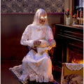 Haunt & Co 2.9 ft Animatronic Gravely Granny by Tekky with Motion-Activated Sounds