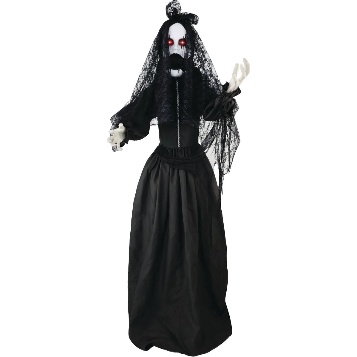 Haunt & Co 6.5 Ft Life-Size Animatronic Bride Indoor/Outdoor , Multicolor