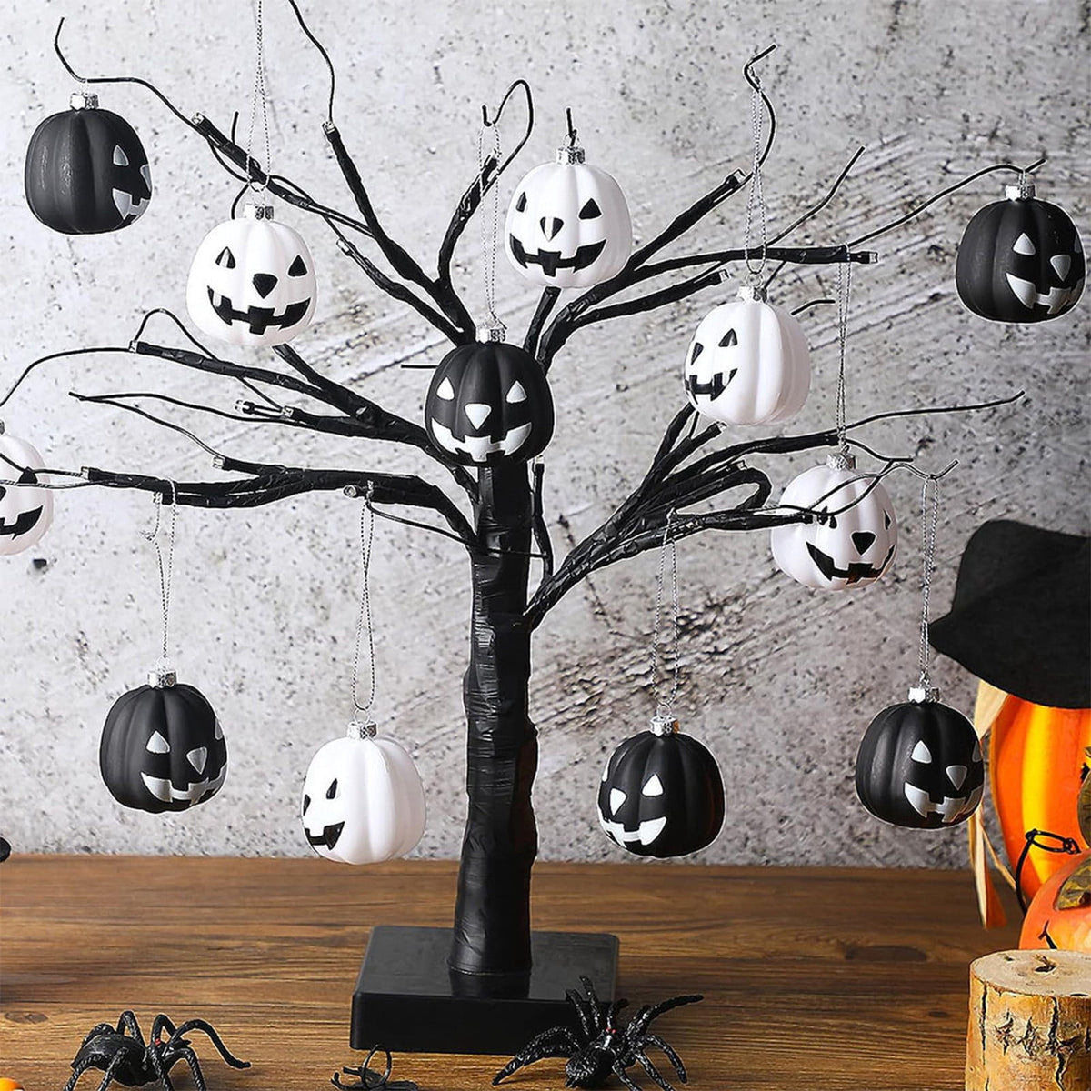 Haunt & Co HomeKingdee Halloween Ornaments Pumpkin Tree Decorations Night Christmas JackoLantern Hanging Ball Plastic Spooky Horror Gothic Christmas Home Ornaments