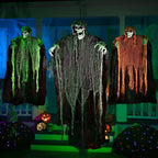 Haunt & Co 3 Pack Halloween Hanging Ghosts,Scary Skeleton Ghosts Grim Reapers Decorations for Halloween Indoor Outdoor Yard Home Decorations