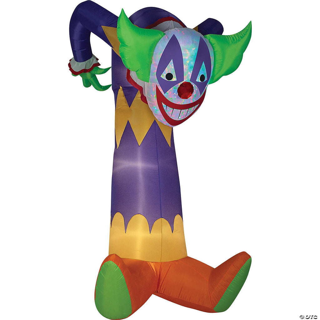 Haunt & Co Kaleidoscope Clown Airblown Halloween Yard Inflatable, 7.5'