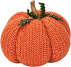 Haunt & Co Knitted Pumpkin Decor, Fall Harvest Crochet Pumpkins, Cute Knit Pumpkin Ornaments for Halloween Thanksgiving Home Decor, Fall Room Mantel Table Decoration (RL)