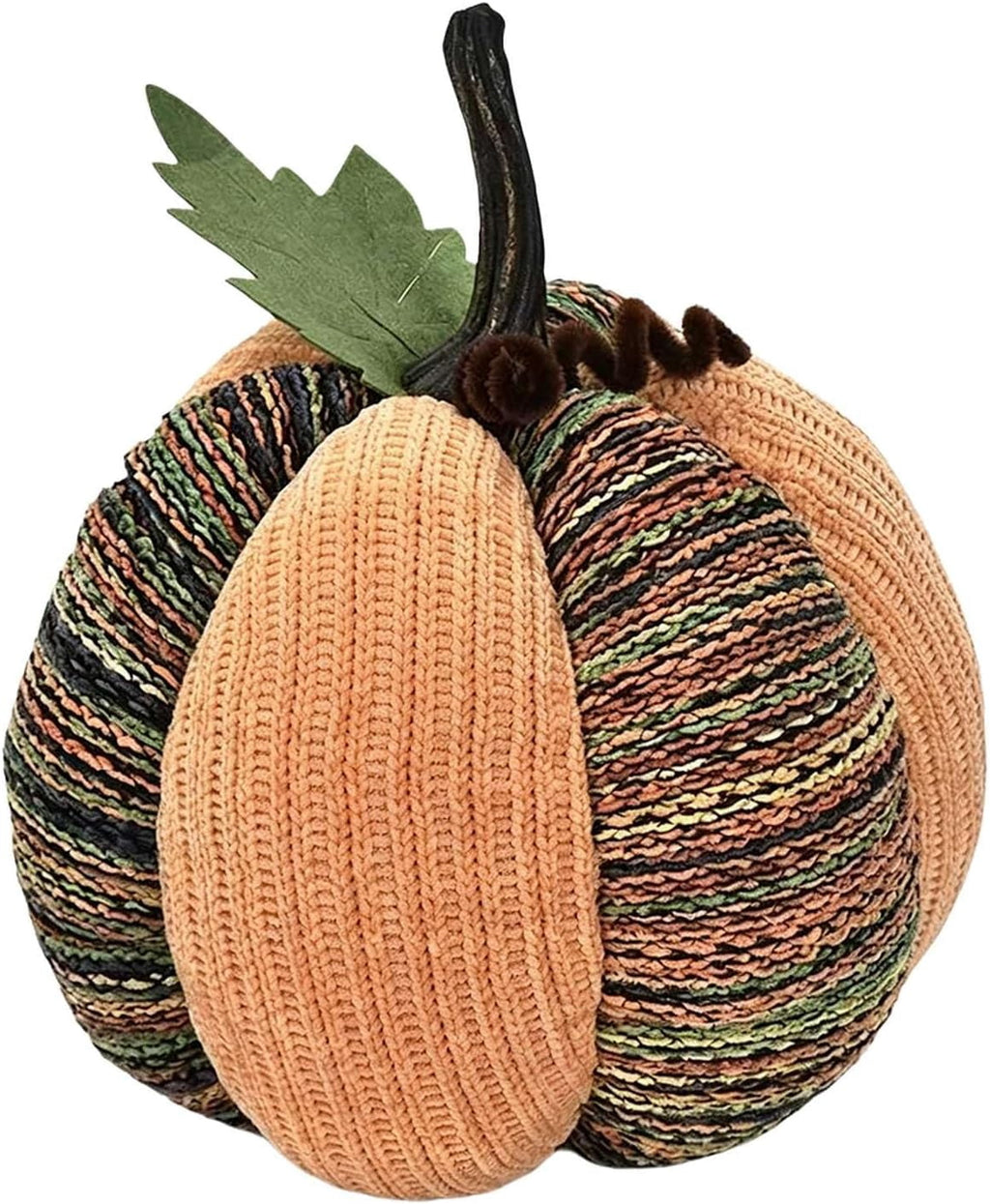 Haunt & Co Knitted Pumpkin Decor, Fall Harvest Crochet Pumpkins, Cute Knit Pumpkin Ornaments for Halloween Thanksgiving Home Decor, Fall Room Mantel Table Decoration (RL)