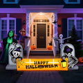 Haunt & Co 10' Halloween Inflatables Outdoor Halloween Tomb Decoration Banner Blow up Decor