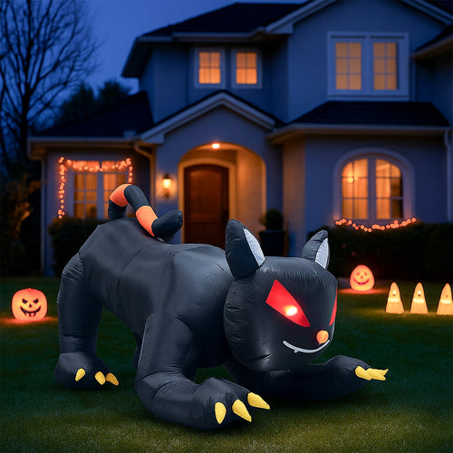 Haunt & Co 4.5' Halloween Inflatables Outdoor Giant Cat Blow up Decor