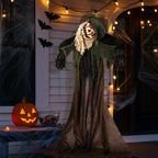 Haunt & Co 6ft Pumpkin Man Animated Animatronic Decoration Creepy Halloween w/ Classic Cape Creepy Cloaked Jack-o'-Lantern