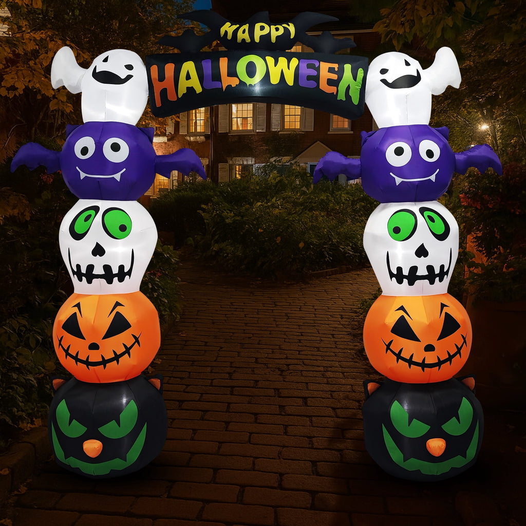 Haunt & Co 8.5' Halloween Inflatables Outdoor Giant Archway Blow up Decor