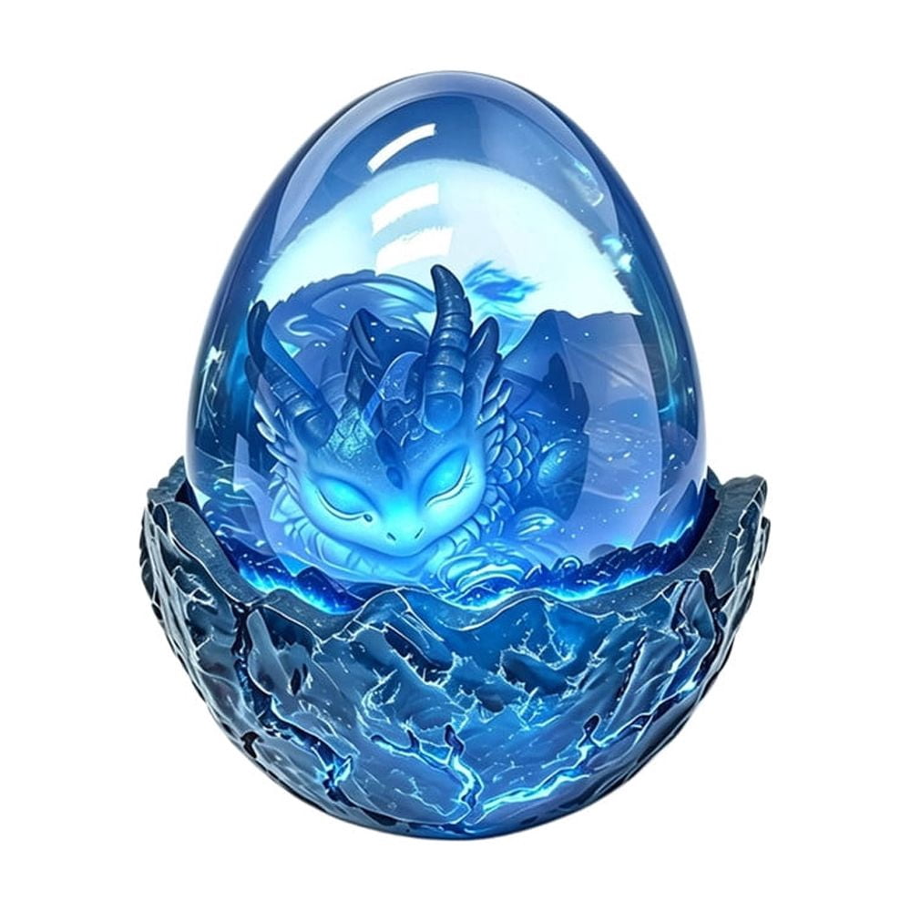 Haunt & Co Kyusrd Led Candlelight Lamp for Halloween Decor,Transparent Lavas Dragons Egg Ornament With LED Breathing Light