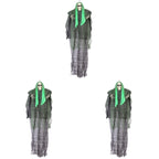 Haunt & Co Large Hanging Ghost Skeleton Halloween Decor, 3 Pack Cloth Ghost Yard Ornament for Outside Lawn Patio Garden, Spooky Haunted House Prop for Indoor Outdoor Party, 39.37x23.62 Inch