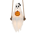 Haunt & Co Halloween Festival Ornament, Hanging Swing Ghost with LED Lights, 3.6FT Spooky Cute Ghost for Outdoor Lawn and Porch