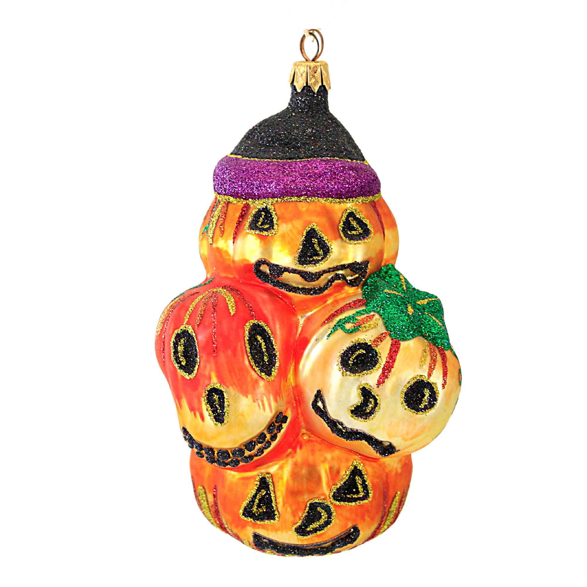 Haunt & Co Larry Fraga Designs Pumpkin Patch - 1 Ornament 6.25 Inch, Glass - Halloween Ornament Pumpkin 5959