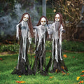 Haunt & Co Light-Up Spooky Doll Yard Stake , Halloween, Home Decor, Yard Art, 3 Pieces