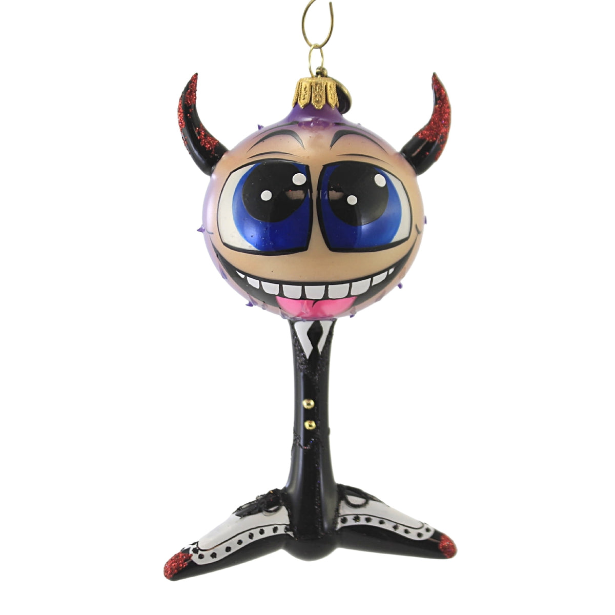 Haunt & Co Lil' Devil In A Tux - 1 Glass Ornament 5.5 Inch, Glass - Halloween Ornament Whimsy 202130