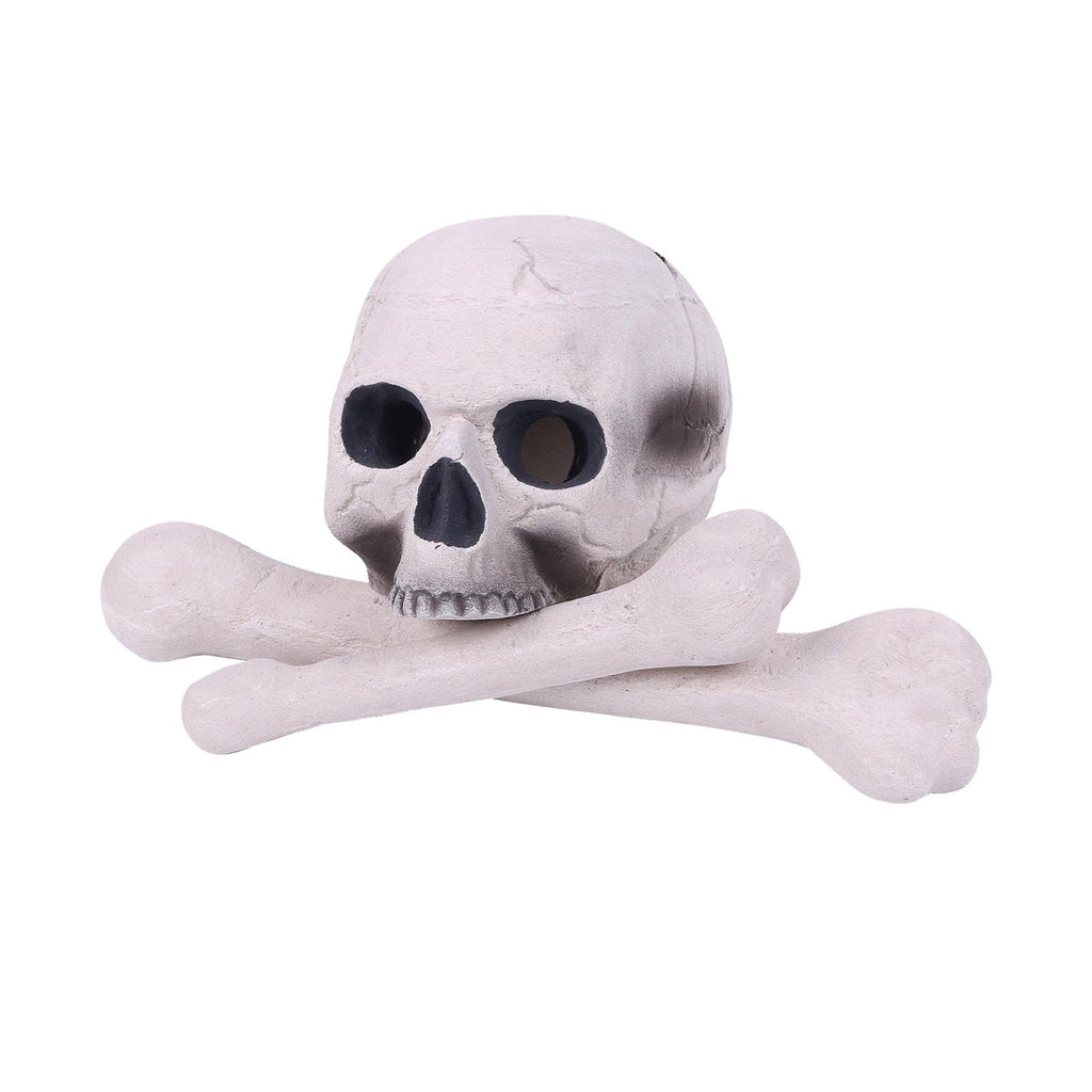 Haunt & Co MXTPOV Halloween Burning Skull Ornament Festival Party Top Burning Ceramic Crafts Decoration Home Decor