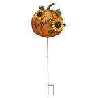 Haunt & Co Fall Scarecrow Yard Stake with LED Lights Happy Fall Ya'll Scarecrow Garden Stake Autumn Harvest Halloween Thanksgiving Outdoor Yard Decorations